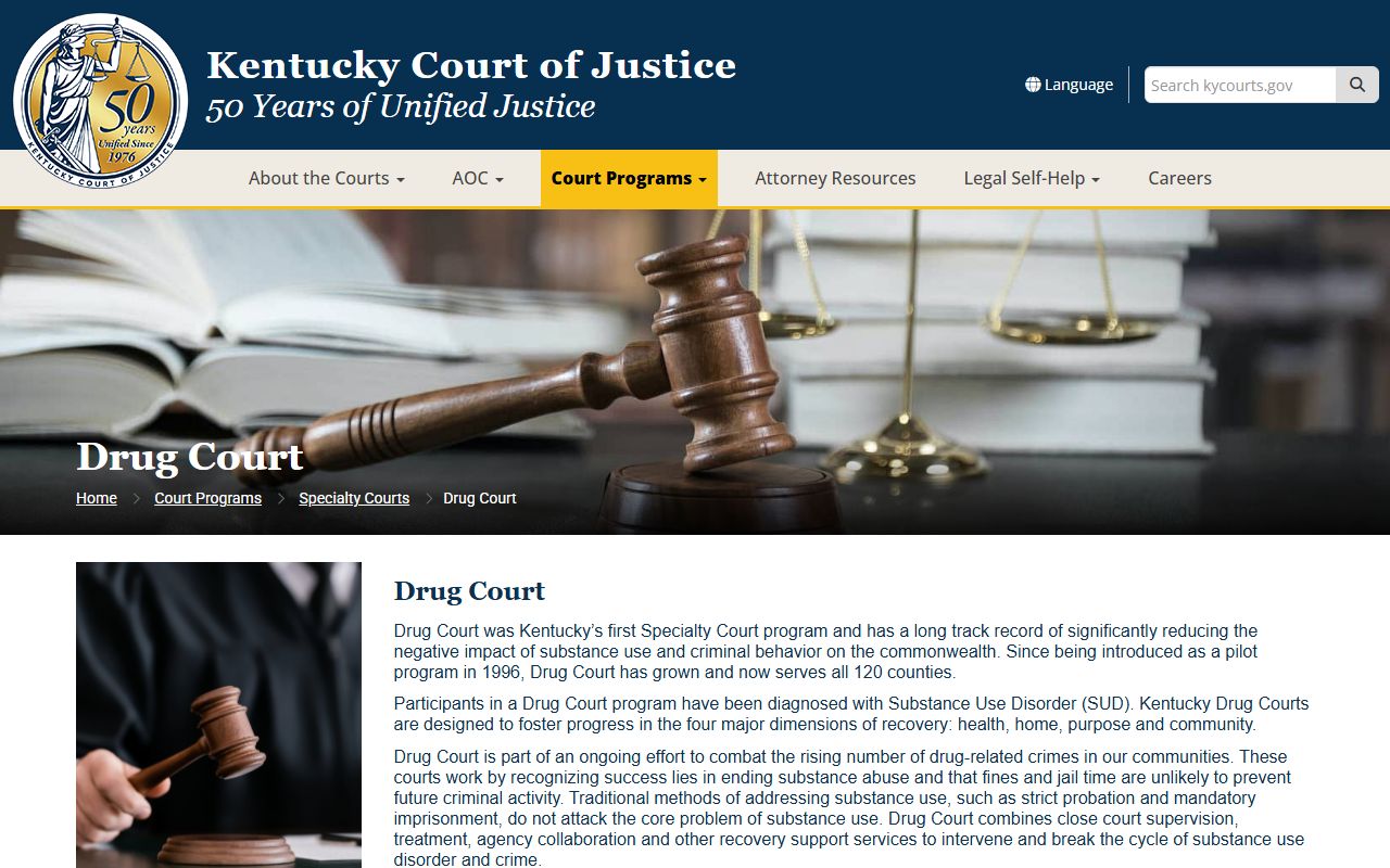 Knott County Circuit Court Clerk records connected to Kentucky Drug Court proceedings